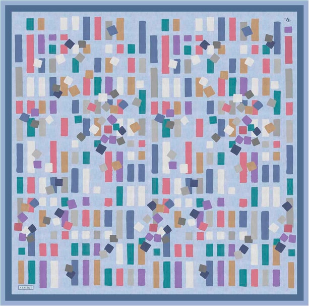 Armine Desenli Saf İpek Sura Eşarp 9341-83