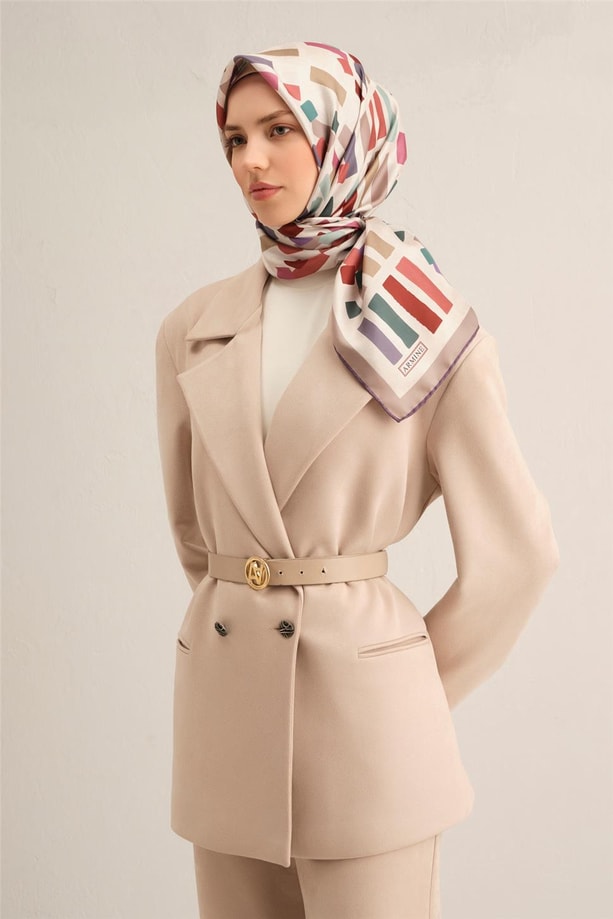 Armine Dijital Saf İpek Eşarp 9341D (T) 04