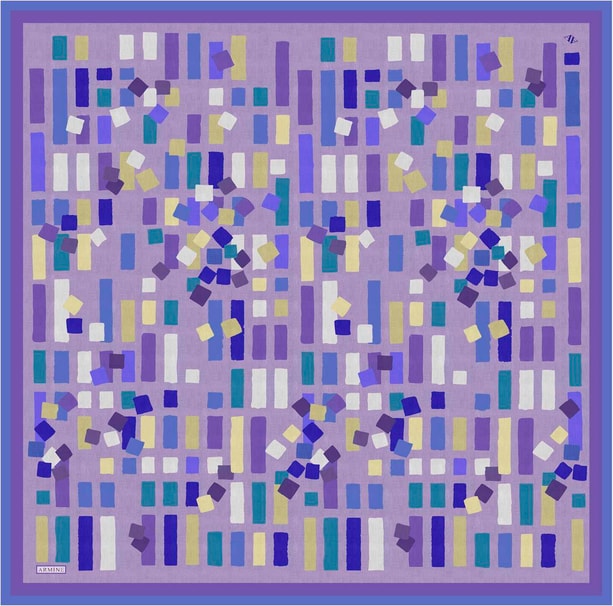 Armine Desenli Saf İpek Twill Eşarp 9341- 55