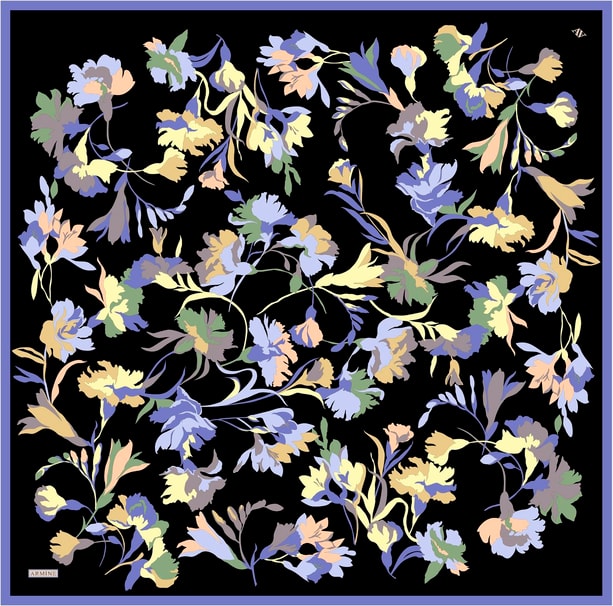Armine Desenli Saf İpek Sura Eşarp 9342-36