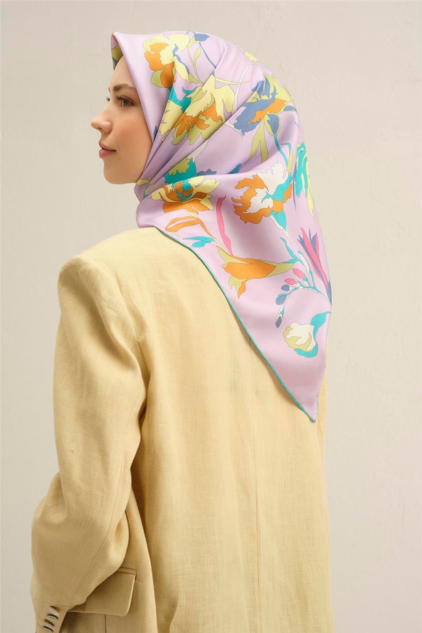 Armine Dijital Saf İpek Eşarp 9342D (S) 56