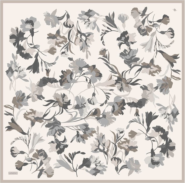 Armine Desenli Saf İpek Sura Eşarp 9342-83