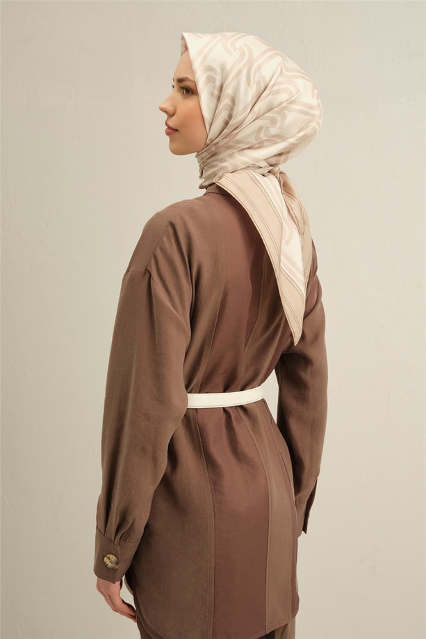 Armine Dijital Saf İpek Eşarp 9343D (S) 34