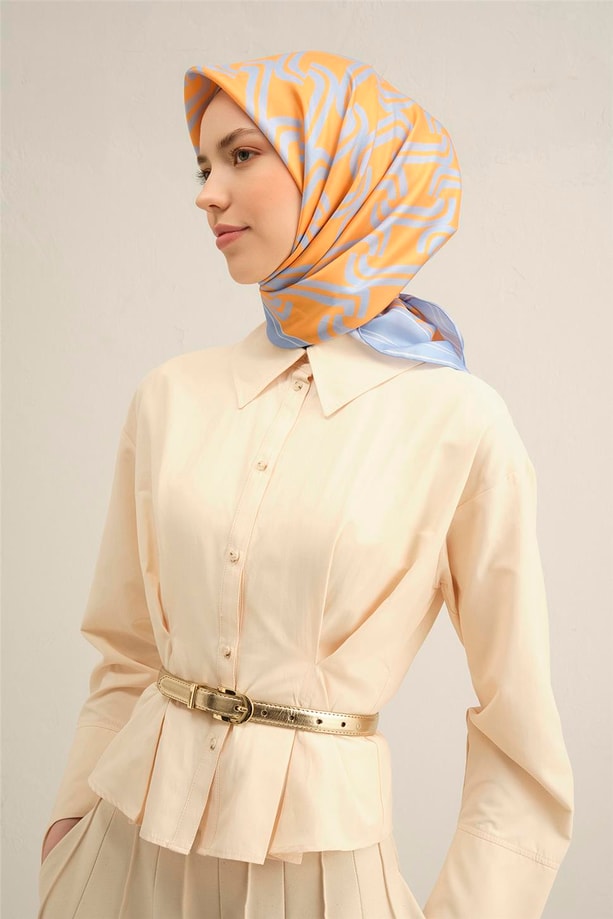 Armine Dijital Saf İpek Eşarp 9343D (S) 35