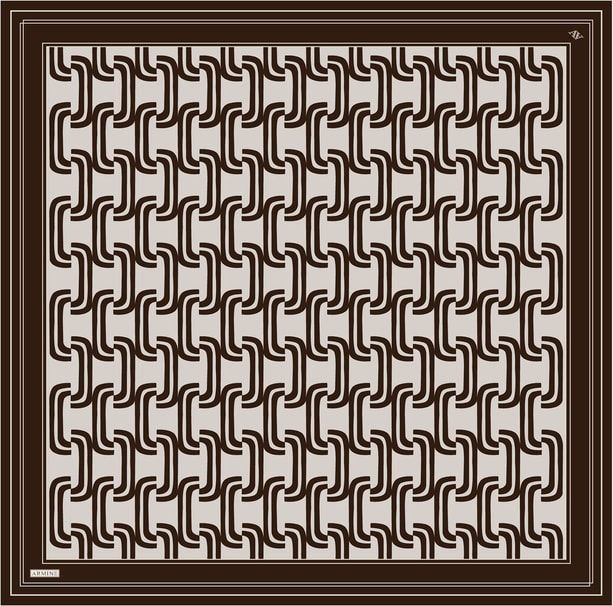 Armine Desenli Saf İpek Sura Eşarp 9343-52