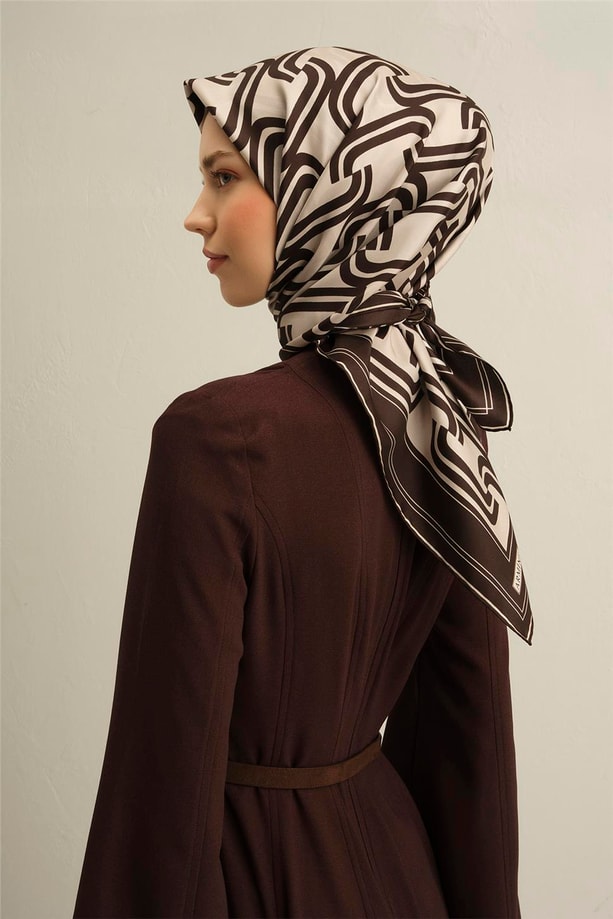 Armine Dijital Saf İpek Eşarp 9343D (S) 52