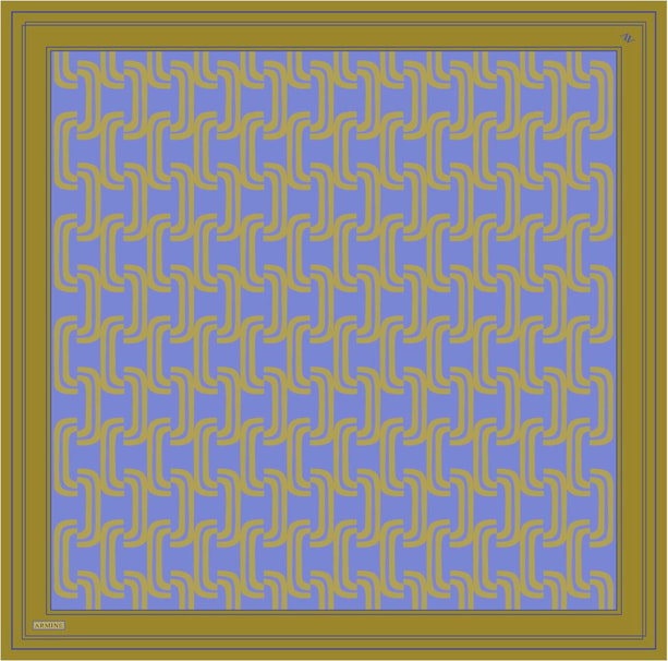 Armine Desenli Saf İpek Twill Eşarp 9343-01