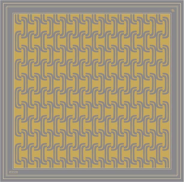Armine Desenli Saf İpek Twill Eşarp 9343-05