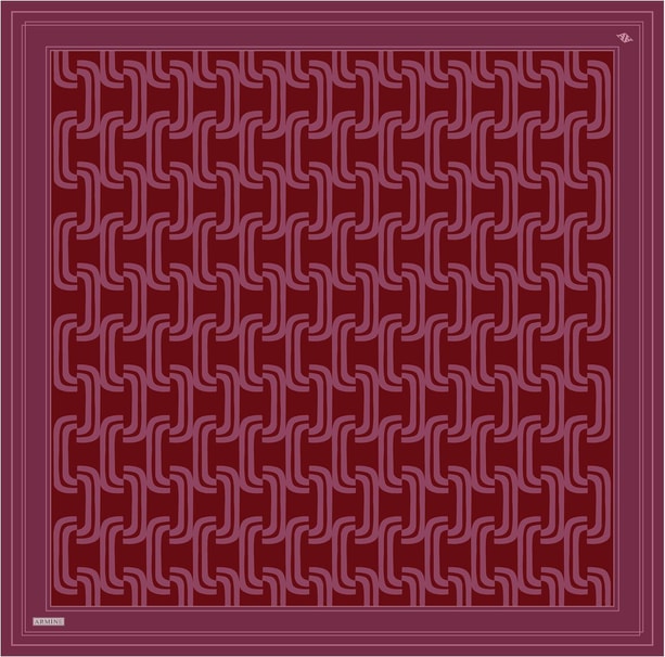 Armine Desenli Saf İpek Twill Eşarp 9343-87