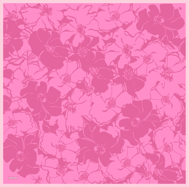 Armine Çiçek Desenli Saf İpek Sura Eşarp 9344D 30