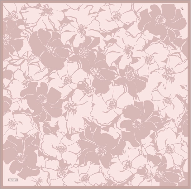 Armine Desenli Saf İpek Sura Eşarp 9344-32