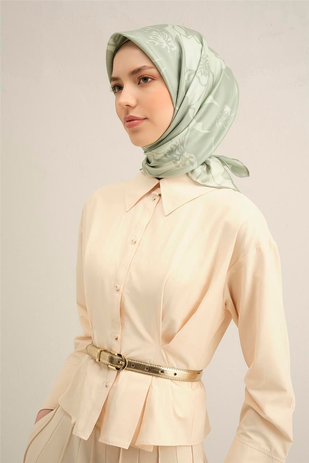 Armine Dijital Saf İpek Eşarp 9344D (S) 37