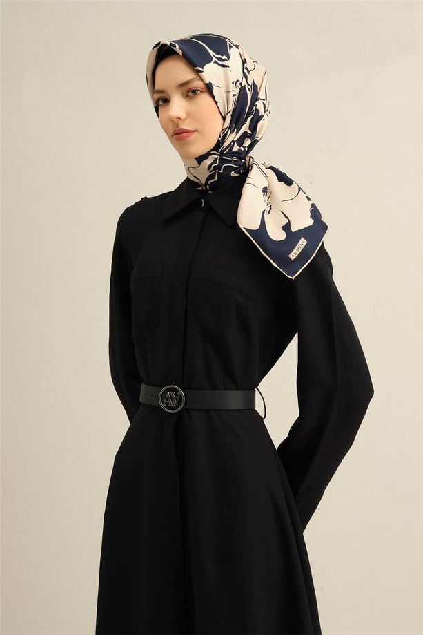 Armine Dijital Saf İpek Eşarp 9344D (S) 40