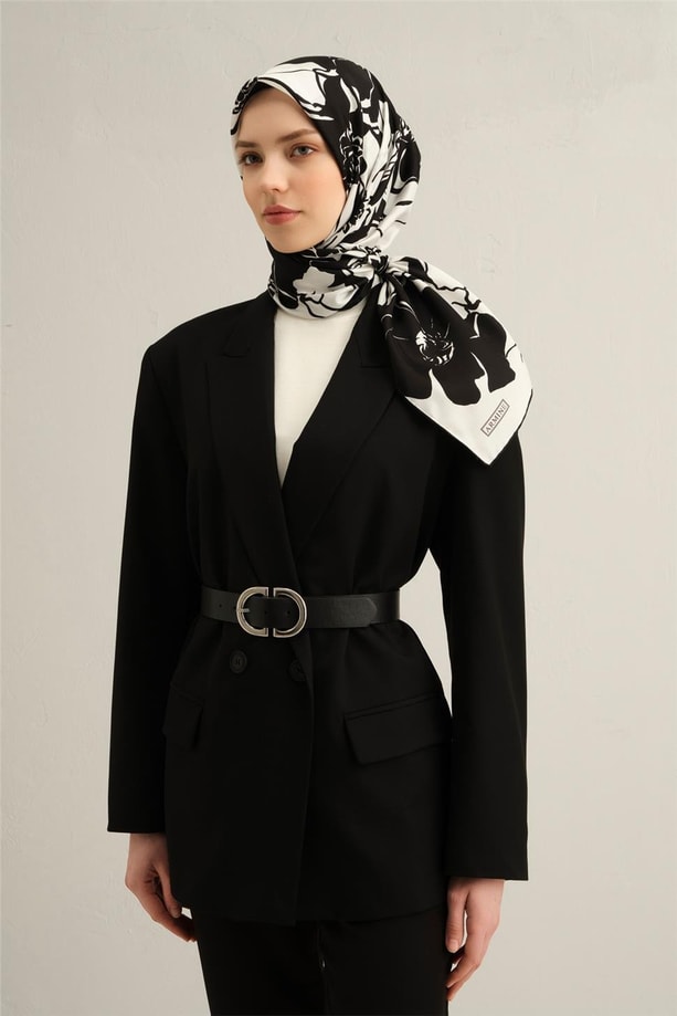 Armine Dijital Saf İpek Eşarp 9344D (S) 44