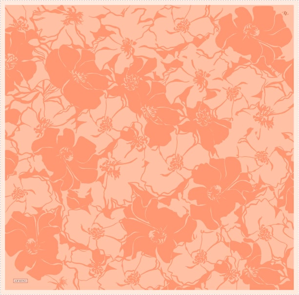 Armine Desenli Saf İpek Twill Eşarp 9344- 36