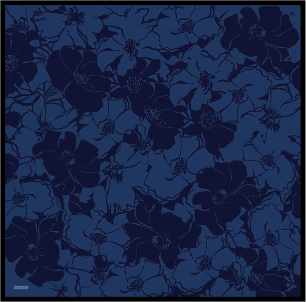 Armine Desenli Saf İpek Twill Eşarp 9344- 41