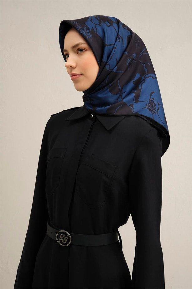 Armine Desenli Saf İpek Twill Eşarp 9344- 41