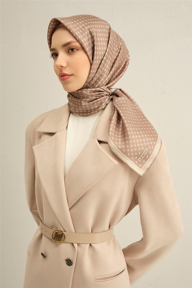 Armine Desenli İpek Sura Eşarp 9345- 12