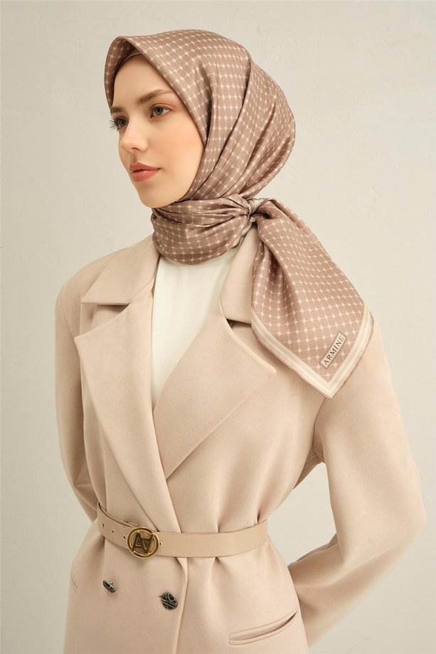 Armine Desenli İpek Sura Eşarp 9345- 12