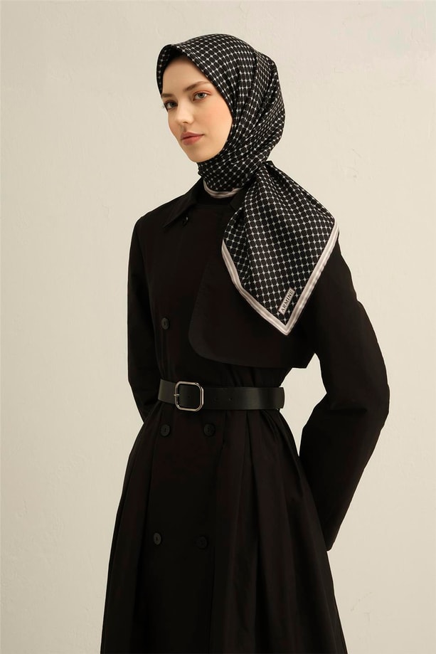 Armine Desenli Saf İpek Twill Eşarp 9345- 10