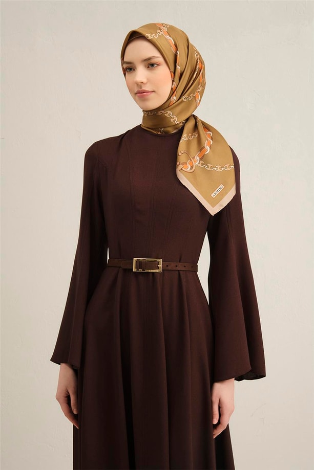 Armine Desenli Saf İpek Twill Eşarp 9346- 39