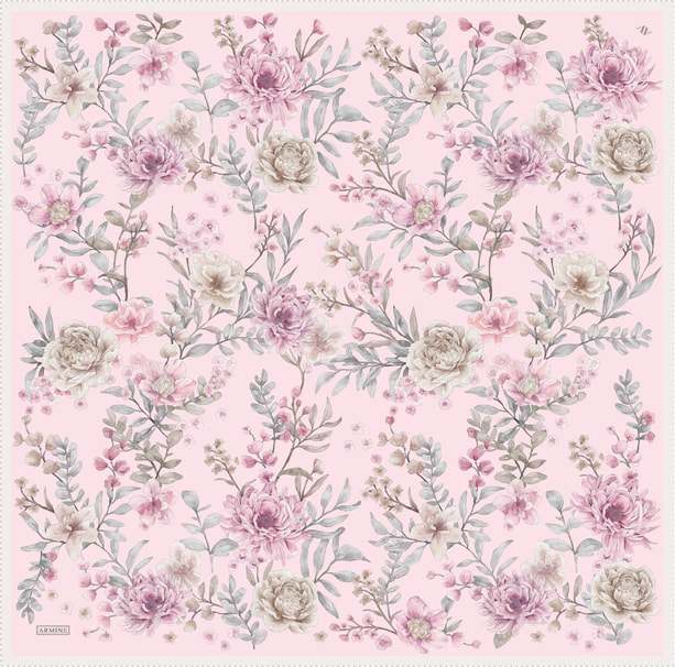 Armine Desenli Saf İpek Twill Eşarp 9347- 85