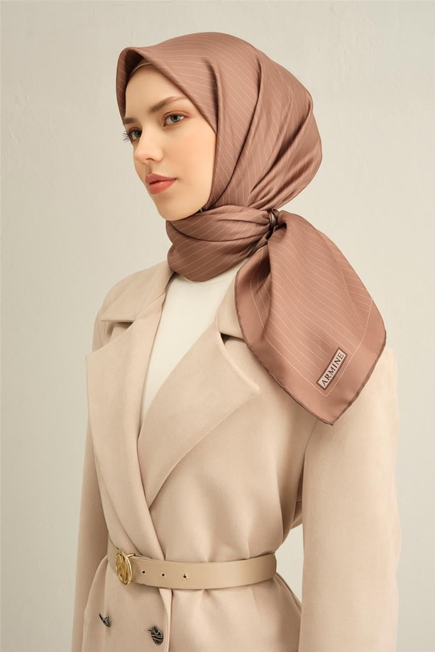 Armine Dijital Saf İpek Eşarp 9348D (T) 36