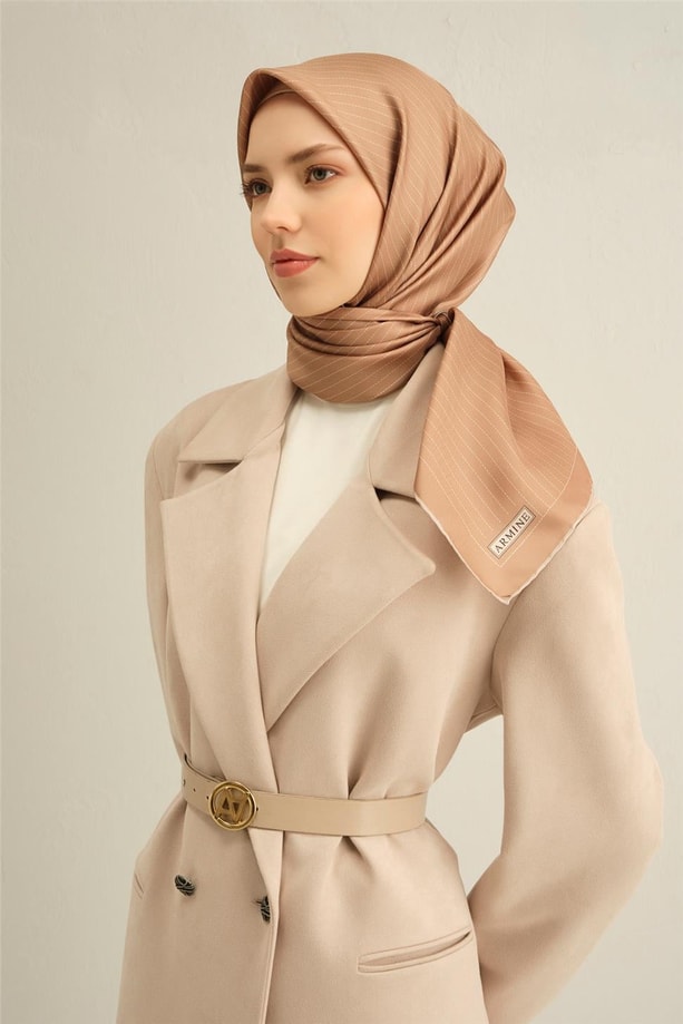 Armine Dijital Saf İpek Eşarp 9348D (T) 83