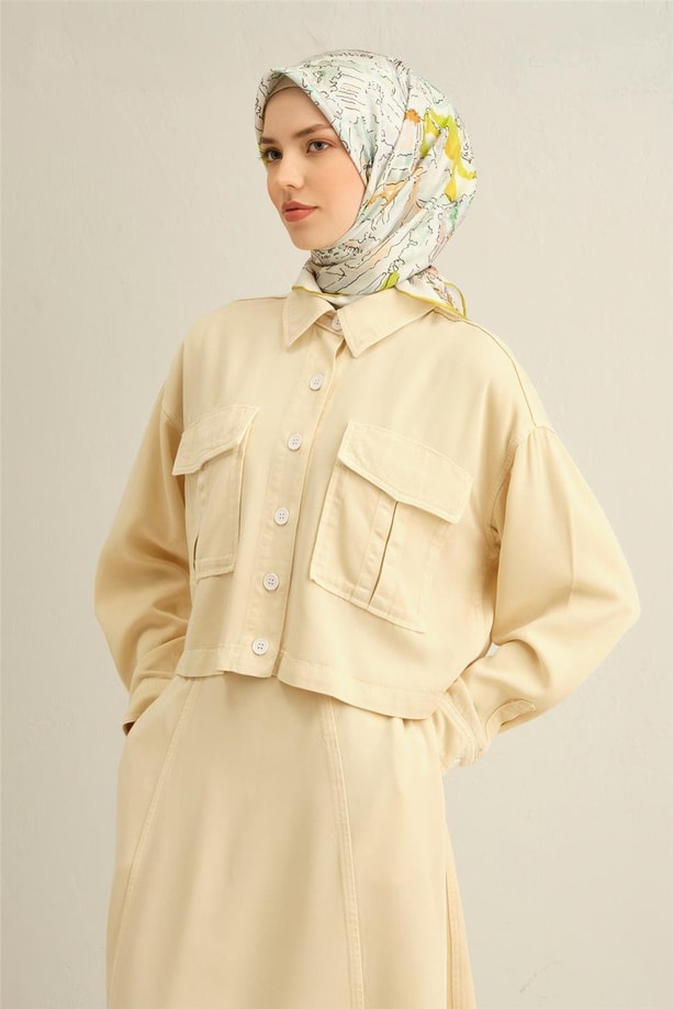 Armine Dijital Saf İpek Eşarp 9349D (S) 54