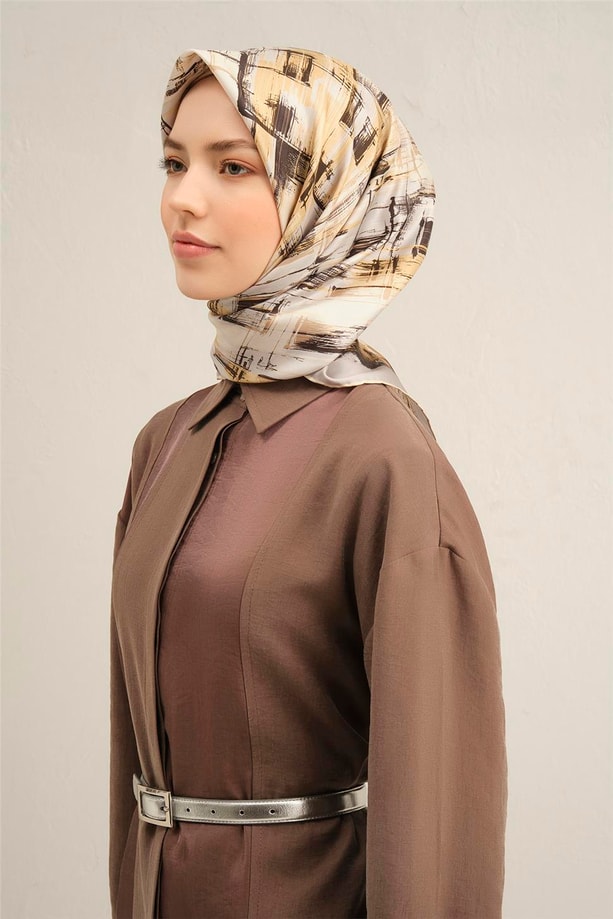 Armine Dijital Saf İpek Eşarp 9350D (T) 31