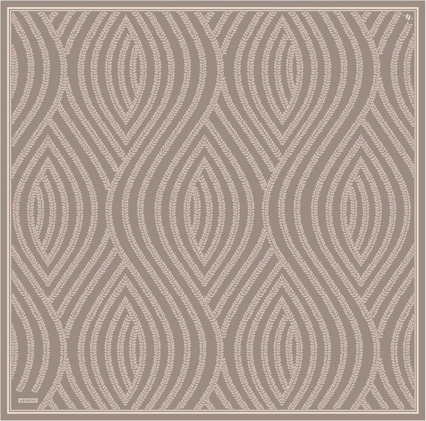 Armine Desenli Saf İpek Twill Eşarp 9351-02