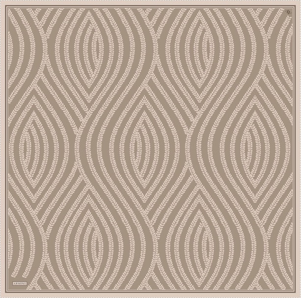 Armine Desenli Saf İpek Twill Eşarp 9351- 40