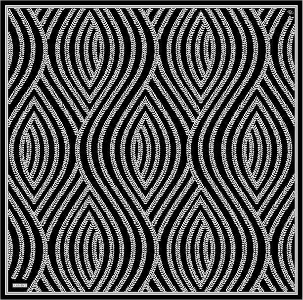 Armine Desenli Saf İpek Twill Eşarp 9351-55