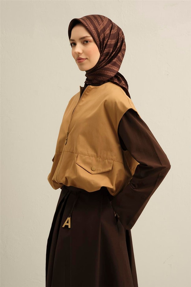 Armine Desenli Saf İpek Twill Eşarp 9351- 84