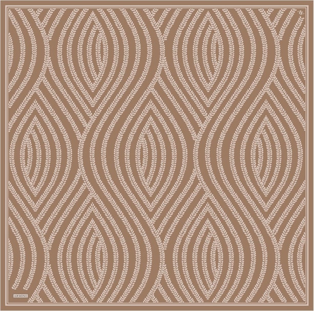 Armine Desenli Saf İpek Twill Eşarp 9351-87