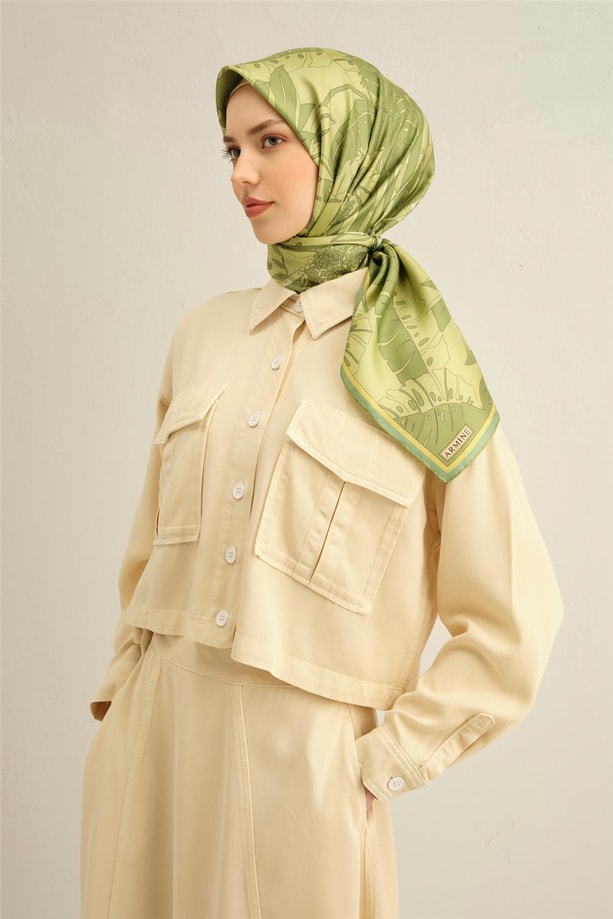 Armine Dijital Saf İpek Eşarp 9353D (S) 56
