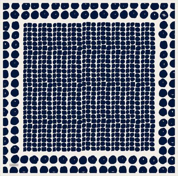 Armine Desenli Saf İpek Twill Eşarp 9354- 81