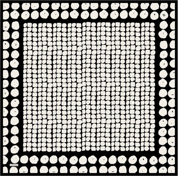Armine Desenli Saf İpek Twill Eşarp 9354- 82