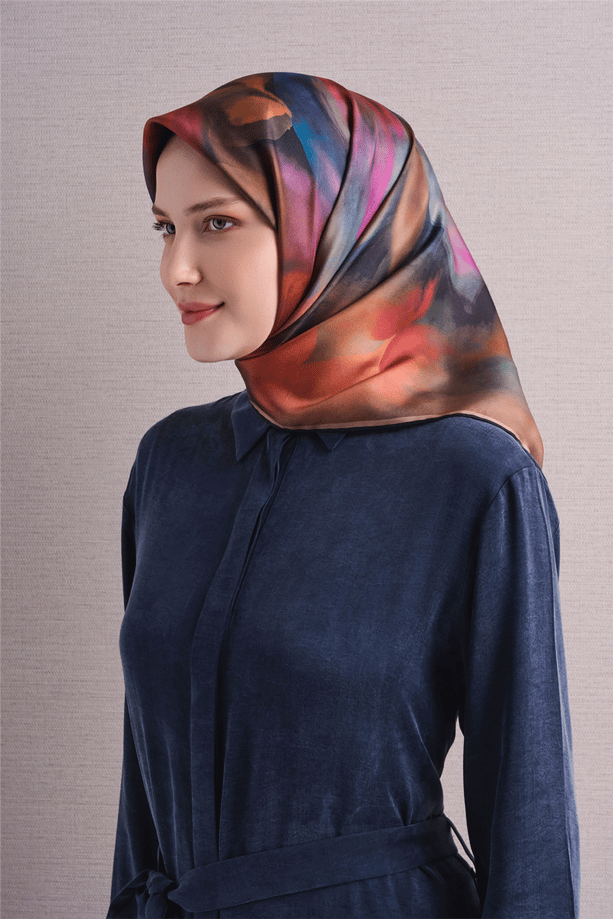 Armine Saf İpek Twill Eşarp 9603D 01