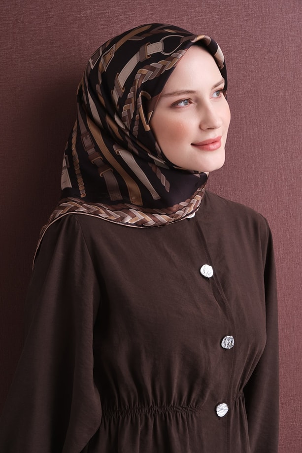 Armine Jakarlı İpek Eşarp 9607D 01 