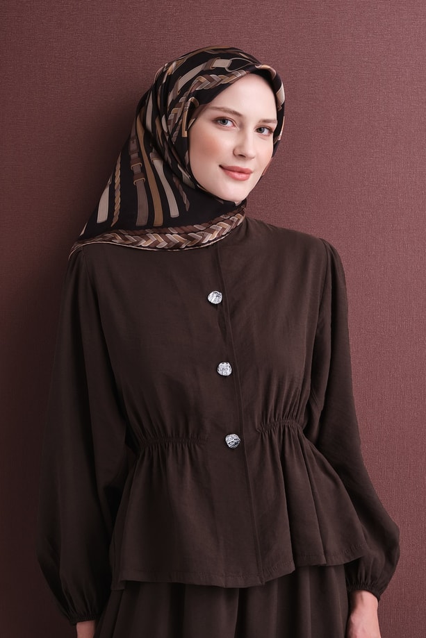Armine Jakarlı İpek Eşarp 9607D 01 