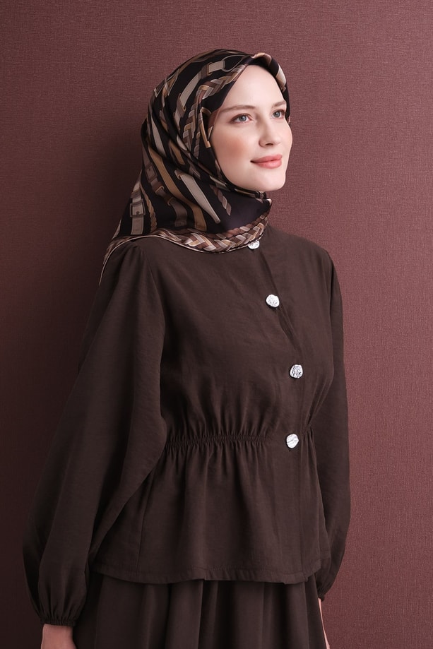 Armine Jakarlı İpek Eşarp 9607D 01 