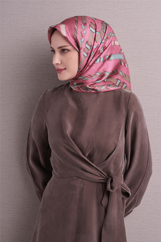 Armine Jakarlı İpek Eşarp 9607D 06