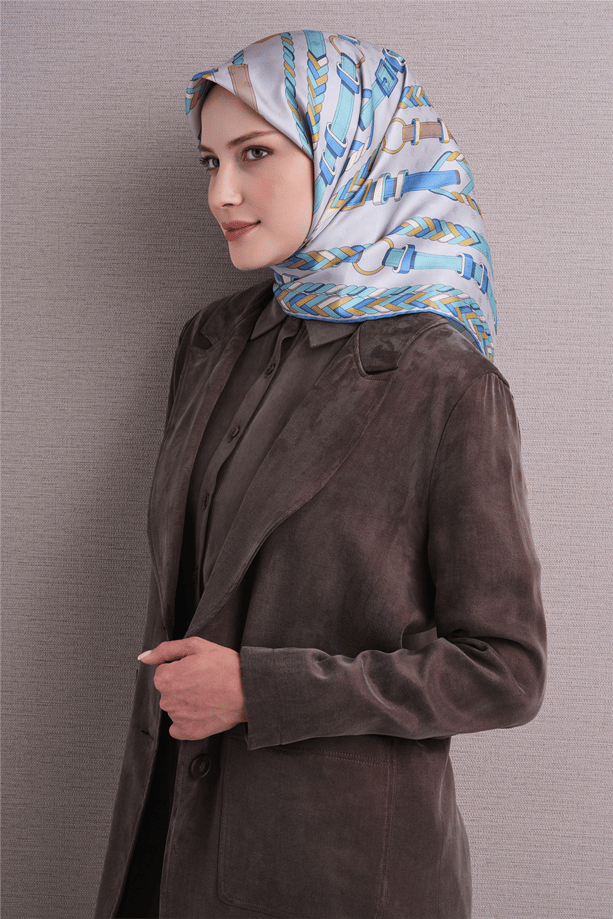 Armine Jakarlı İpek Eşarp 9607D 37