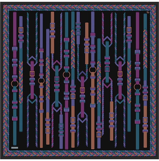Armine Jakarlı İpek Eşarp 9607D 53