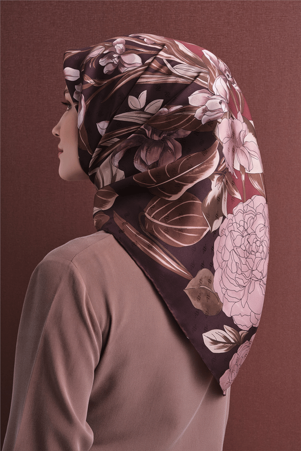 Armine Jakarlı İpek Eşarp 9608D 50