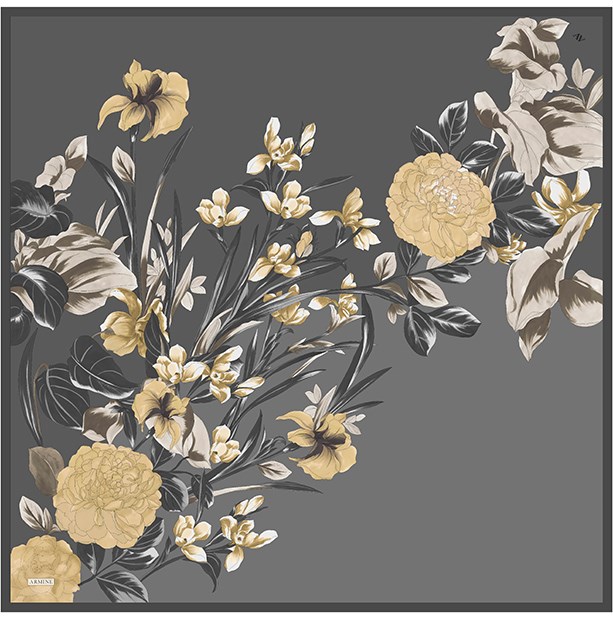 Armine Jakarlı İpek Eşarp 9608D 83