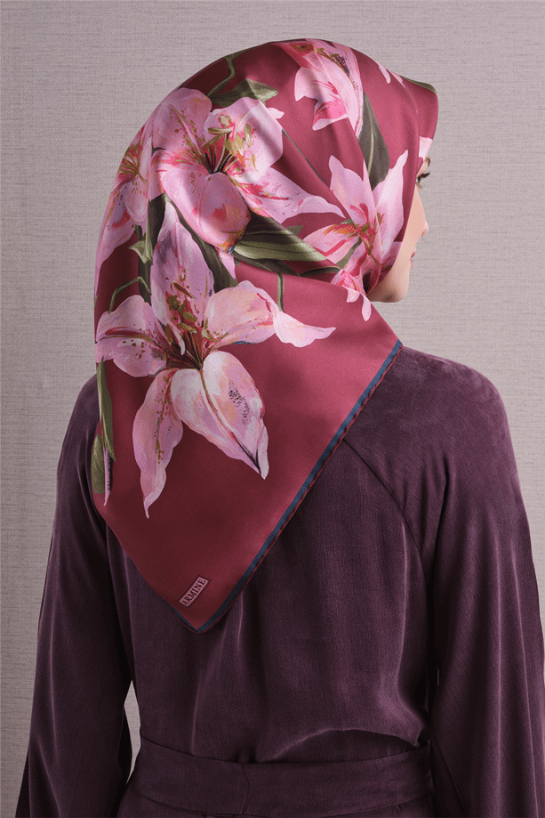 Armine Saf İpek Twill Eşarp 9620D 01