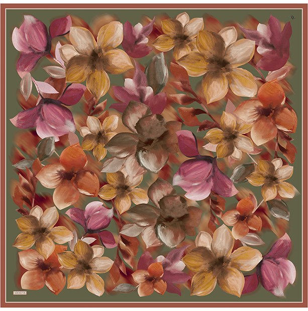 Armine Saf İpek Twill Eşarp 9632D 33 
