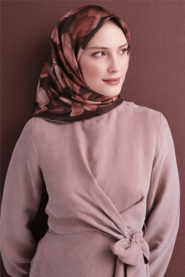 Armine Saf İpek Twill Eşarp 9632D 55